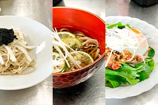 当日のお料理 季節の創作蕎麦一例